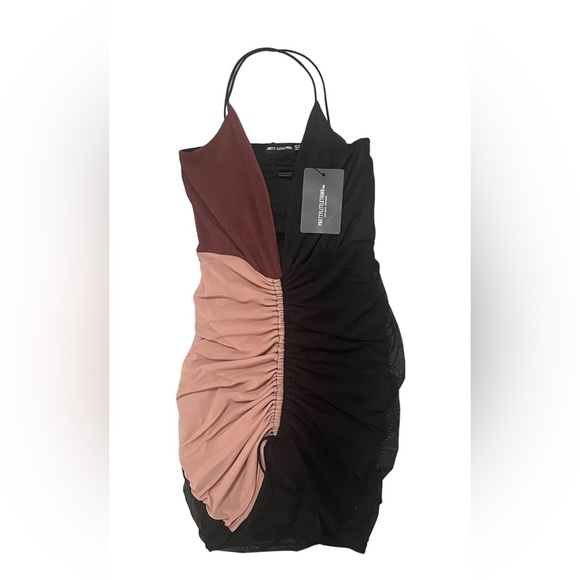 PrettyLittleThing Dresses & Skirts - MINI HALTER NECK MESH DRESS!